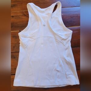 Lululemon Athletica White Fitted Bustier Tank Top